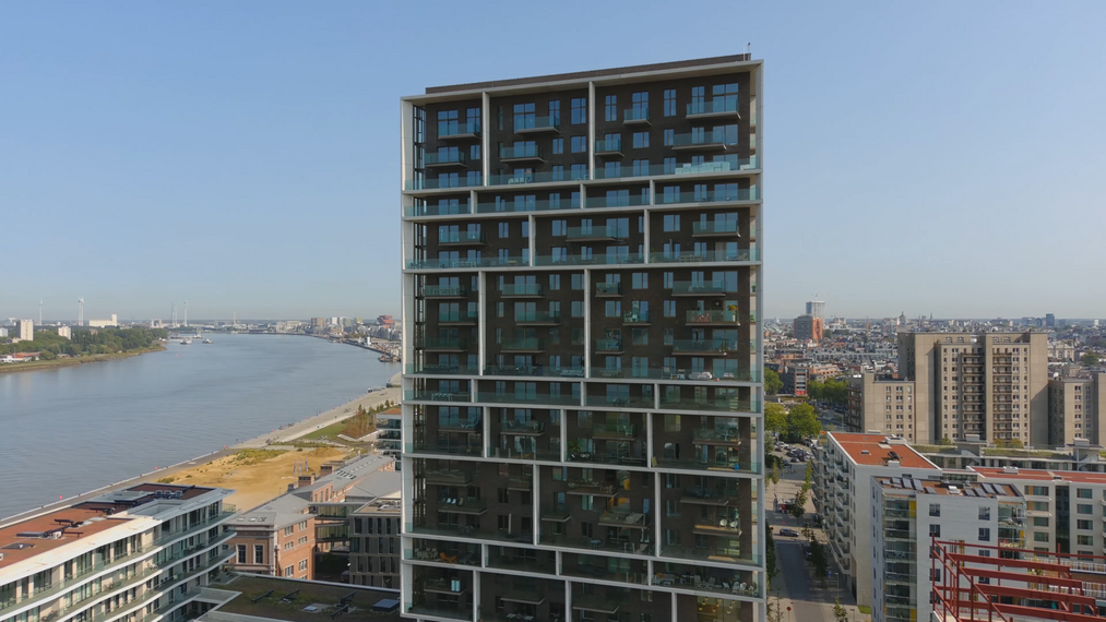 ConceptWall 60 Aluminium Façades and MasterLine 8 HI+ Aluminium Windows - Scheldezicht located in Antwerp, Belgium