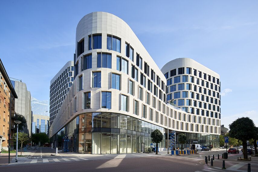 ConceptWall 50 Aluminium Façades, CW 65-EF Aluminium Façades, ConceptWall 86 Aluminium Façades, CW 86 Standard Aluminium Façades and CW 86-EF Aluminium Façades - Residental/Project Quatuor located in Brussels, Belgium