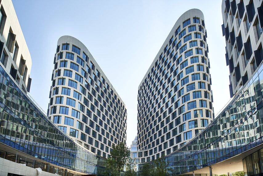 ConceptWall 50 Aluminium Façades, CW 65-EF Aluminium Façades, ConceptWall 86 Aluminium Façades, CW 86 Standard Aluminium Façades and CW 86-EF Aluminium Façades - Residental/Project Quatuor located in Brussels, Belgium