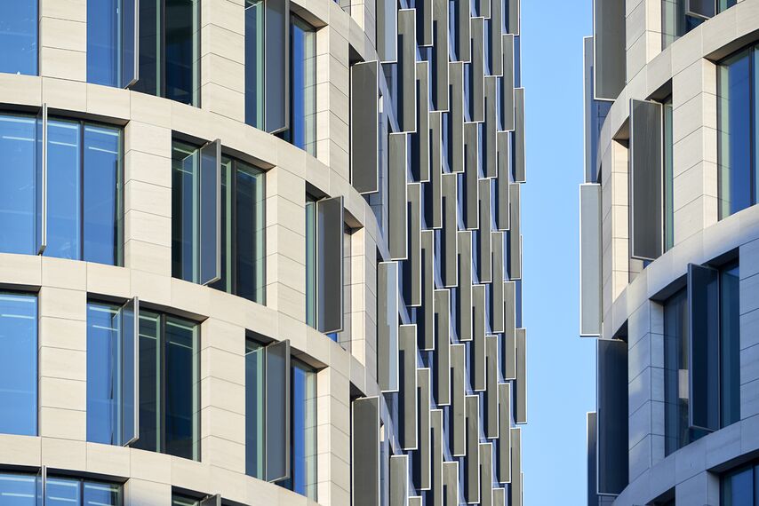 ConceptWall 50 Aluminium Façades, CW 65-EF Aluminium Façades, ConceptWall 86 Aluminium Façades, CW 86 Standard Aluminium Façades and CW 86-EF Aluminium Façades - Residental/Project Quatuor located in Brussels, Belgium