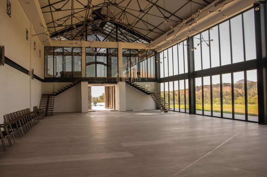 ConceptSystem 68 Aluminium Windows and ConceptFolding 77 Aluminium Sliding & Folding Doors - Recreation/Entertainment centre Quoin Rock Wine Estate located in Stellenbosch, South-Africa