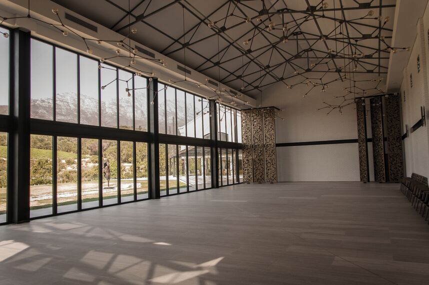 ConceptSystem 68 Aluminium Windows and ConceptFolding 77 Aluminium Sliding & Folding Doors - Recreation/Entertainment centre Quoin Rock Wine Estate located in Stellenbosch, South-Africa