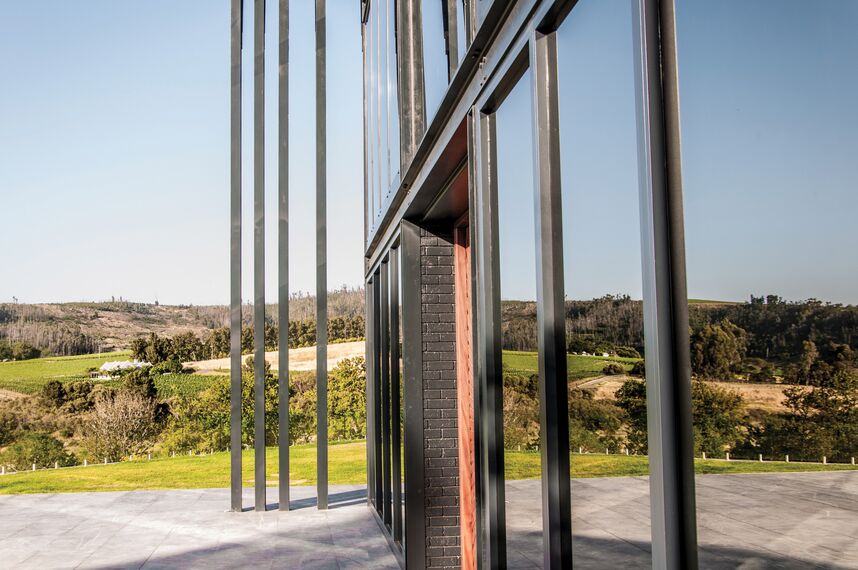 ConceptSystem 68 Aluminium Windows and ConceptFolding 77 Aluminium Sliding & Folding Doors - Recreation/Entertainment centre Quoin Rock Wine Estate located in Stellenbosch, South-Africa