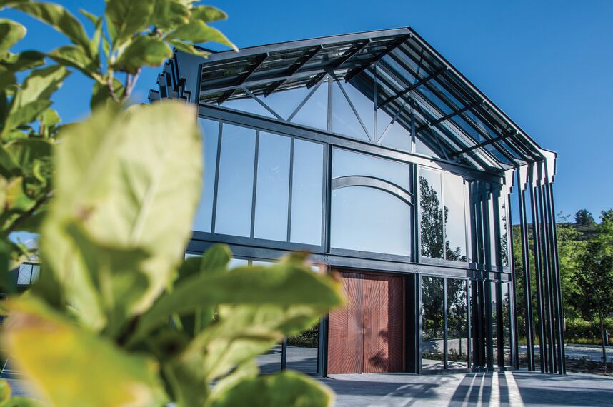 ConceptSystem 68 Aluminium Windows and ConceptFolding 77 Aluminium Sliding & Folding Doors - Recreation/Entertainment centre Quoin Rock Wine Estate located in Stellenbosch, South-Africa
