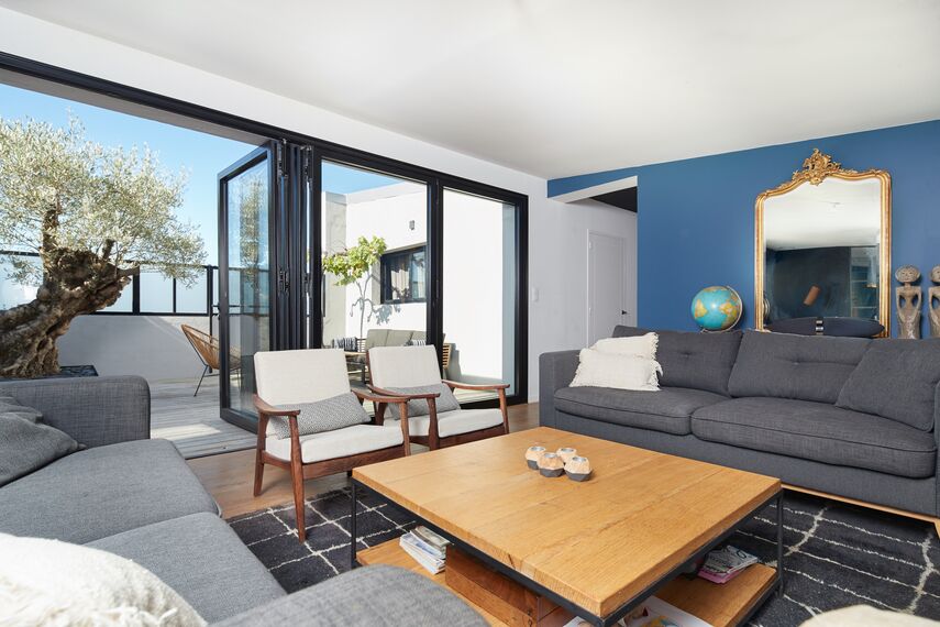 ConceptPatio 68 Aluminium Sliding & Folding Doors, ConceptFolding 77 Aluminium Sliding & Folding Doors and TS 68 Aluminium Windows - House Maison Privée - Le Pouliguen located in Le Pouliguen, France