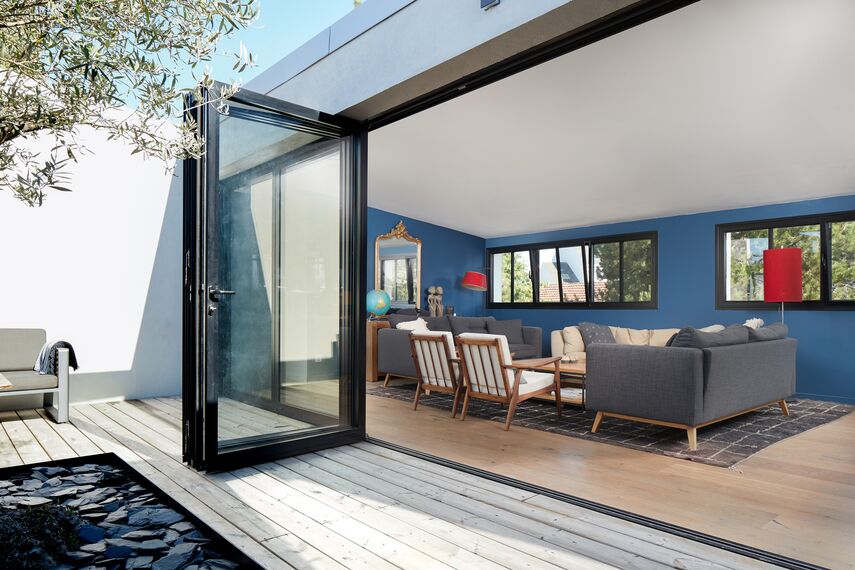 ConceptPatio 68 Aluminium Sliding & Folding Doors, ConceptFolding 77 Aluminium Sliding & Folding Doors and TS 68 Aluminium Windows - House Maison Privée - Le Pouliguen located in Le Pouliguen, France
