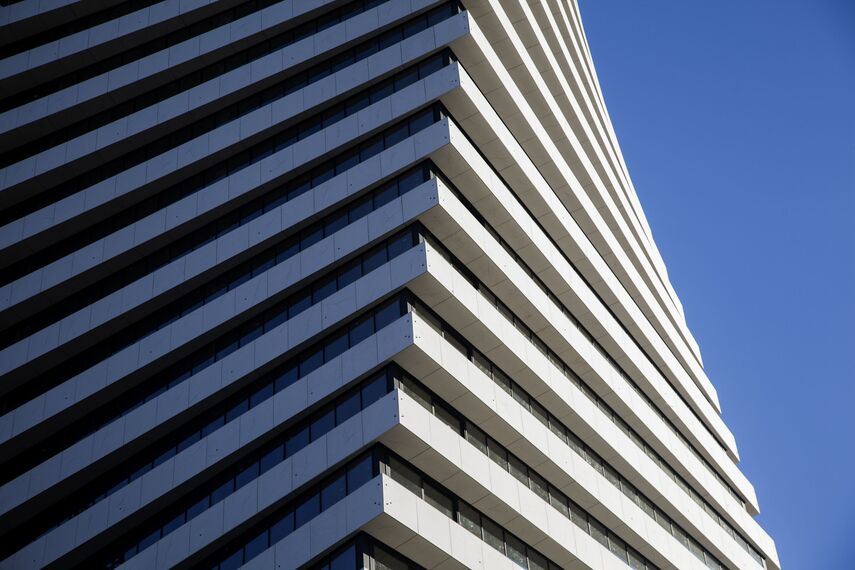 ConceptWall 50 Aluminium Façades, ConceptSystem 77 Aluminium Doors and ConceptSystem 77 Aluminium Windows - Apartmentcomplex Axis Towers located in Tbilisi, Georgia