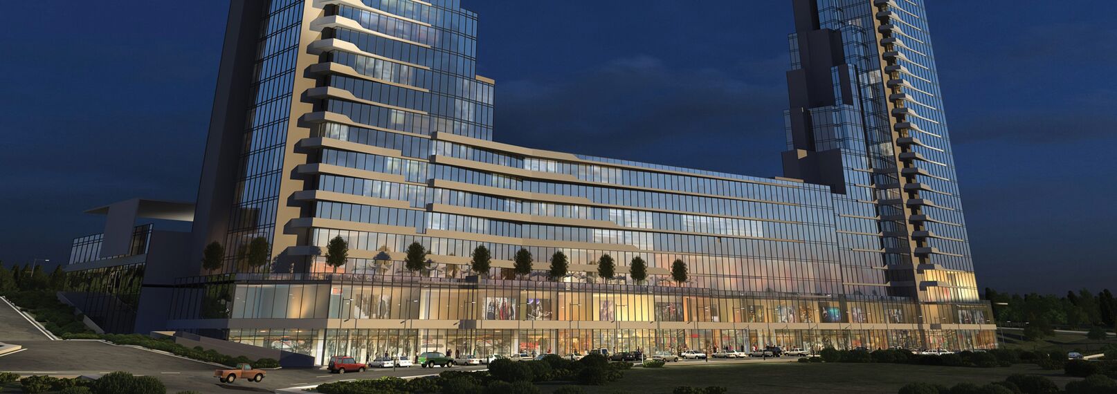 ConceptFolding 77 Aluminium Sliding & Folding Doors and CW 50-SC Aluminium Façades - Elmar Tower located in Ankara, Turkey