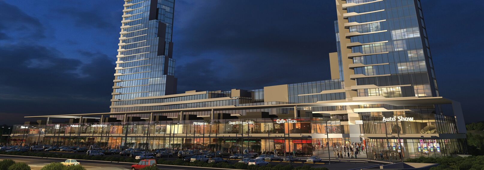 ConceptFolding 77 Aluminium Sliding & Folding Doors and CW 50-SC Aluminium Façades - Elmar Tower located in Ankara, Turkey