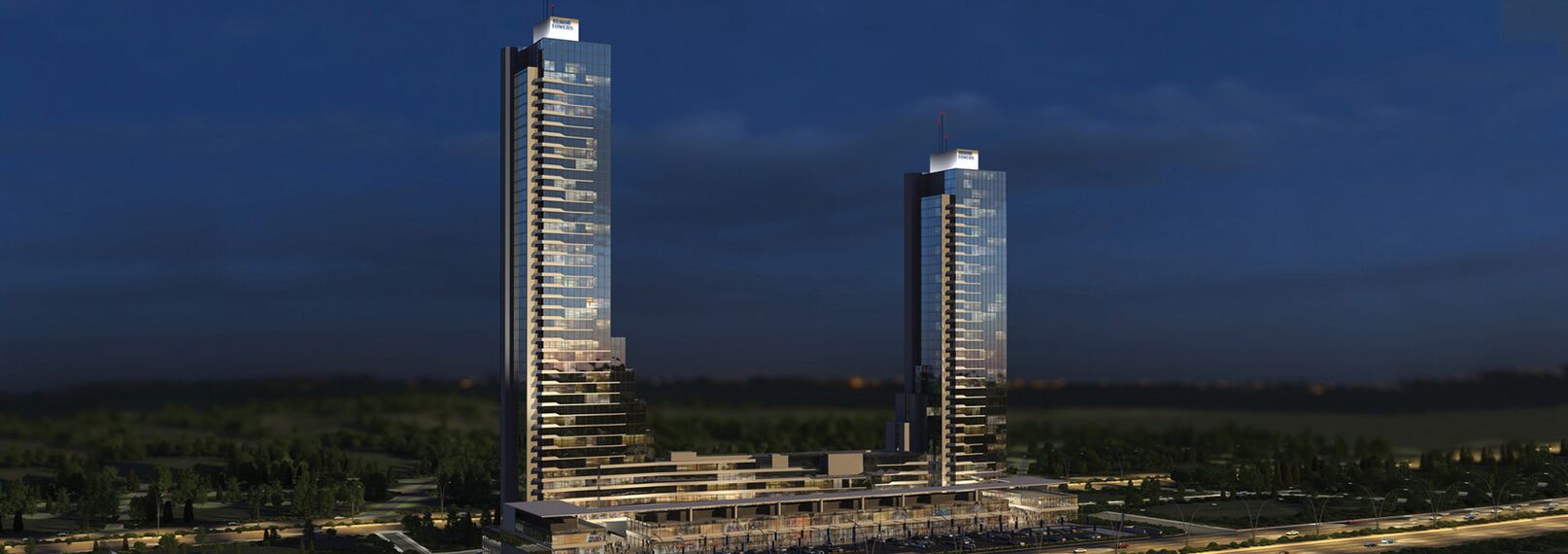 ConceptFolding 77 Aluminium Sliding & Folding Doors and CW 50-SC Aluminium Façades - Elmar Tower located in Ankara, Turkey