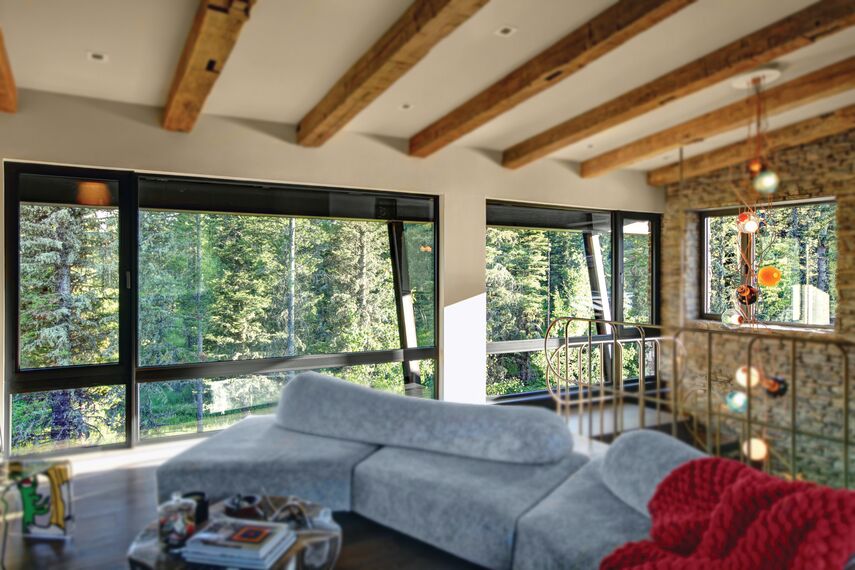 ConceptSystem 77 Aluminium Windows, ConceptSystem 77 Aluminium Doors, HiFinity Aluminium Sliding & Folding Doors and Purity Handles - Flying Star Residence located in Bridger Canyon, United States of America