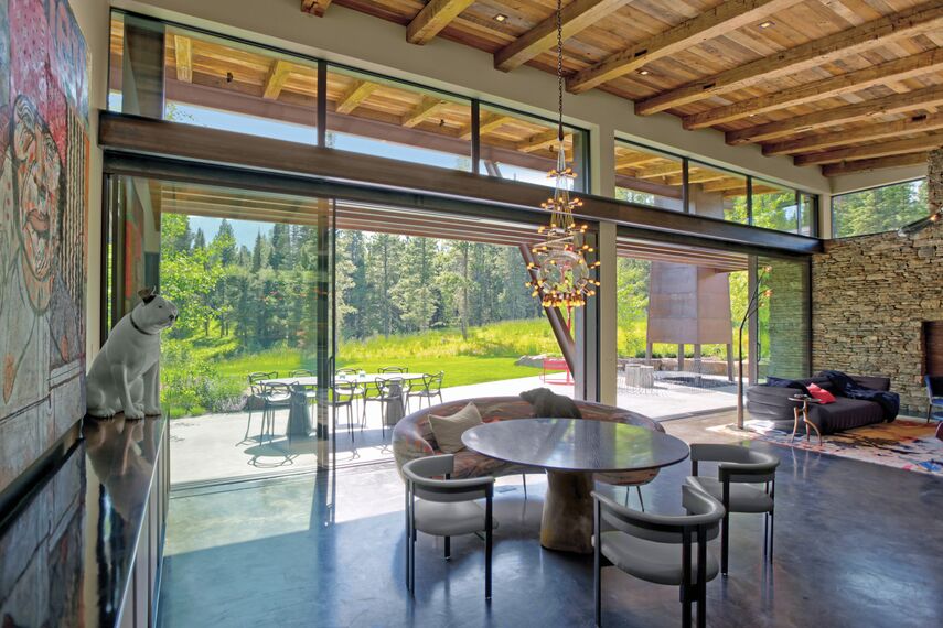ConceptSystem 77 Aluminium Windows, ConceptSystem 77 Aluminium Doors, HiFinity Aluminium Sliding & Folding Doors and Purity Handles - Flying Star Residence located in Bridger Canyon, United States of America
