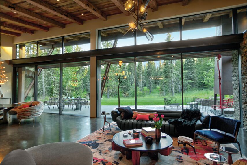 ConceptSystem 77 Aluminium Windows, ConceptSystem 77 Aluminium Doors, HiFinity Aluminium Sliding & Folding Doors and Purity Handles - Flying Star Residence located in Bridger Canyon, United States of America