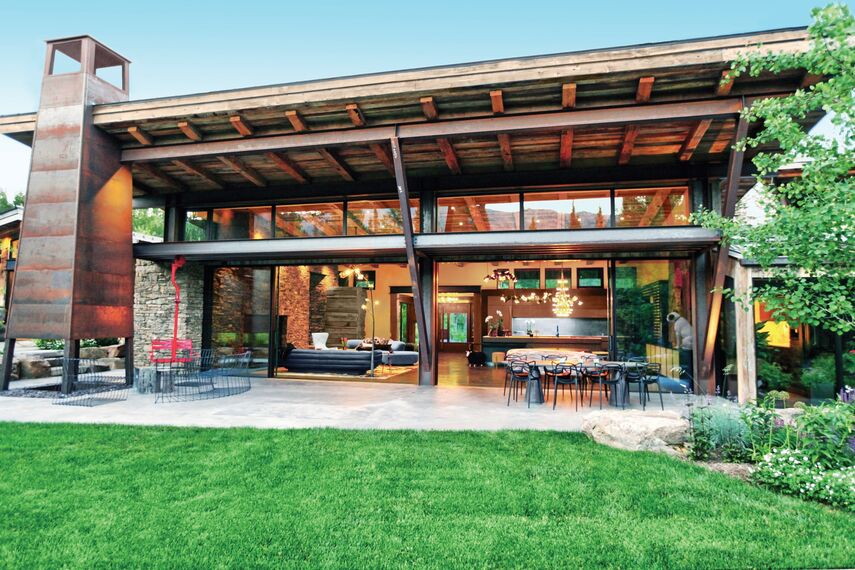 ConceptSystem 77 Aluminium Windows, ConceptSystem 77 Aluminium Doors, HiFinity Aluminium Sliding & Folding Doors and Purity Handles - Flying Star Residence located in Bridger Canyon, United States of America