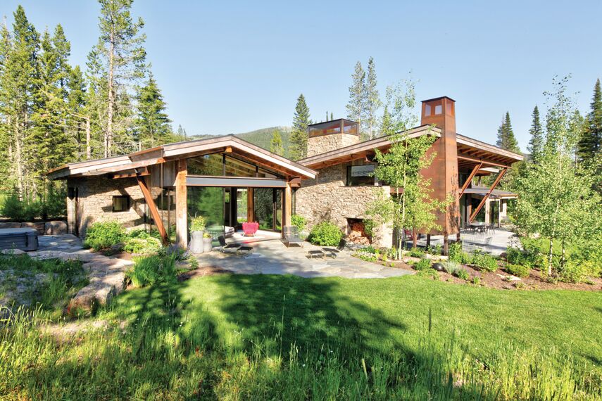 ConceptSystem 77 Aluminium Windows, ConceptSystem 77 Aluminium Doors, HiFinity Aluminium Sliding & Folding Doors and Purity Handles - Flying Star Residence located in Bridger Canyon, United States of America