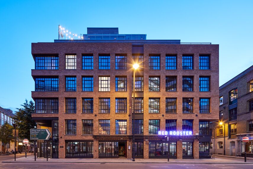 ConceptPatio 130 Aluminium Sliding & Folding Doors, SlimLine 38 Aluminium Doors and ConceptWall 50 Aluminium Façades - Mondrian Hotel located in London, United Kingdom