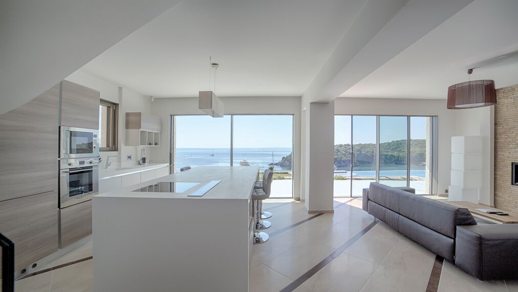 HiFinity Aluminium Sliding & Folding Doors and CS 77 Hidden Vent Aluminium Windows - Seaside villas Syvota located in Igoumenitsa, Greece
