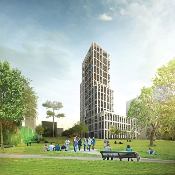 ConceptSystem 59Pa Aluminium Windows, ConceptWall 50 Aluminium Façades, ConceptFolding 77 Aluminium Sliding & Folding Doors and MasterLine 8 HI+ Aluminium Windows - Zuiderzicht Nieuw Zuid located in Antwerp, Belgium