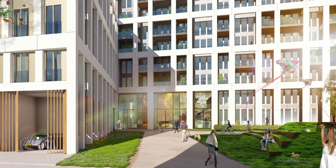 ConceptSystem 59Pa Aluminium Windows, ConceptWall 50 Aluminium Façades, ConceptFolding 77 Aluminium Sliding & Folding Doors and MasterLine 8 HI+ Aluminium Windows - Zuiderzicht Nieuw Zuid located in Antwerp, Belgium