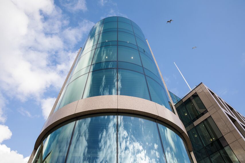 ConceptWall 50 Aluminium Façades, ConceptWall 86 Aluminium Façades, ConceptSystem 77 Aluminium Windows, ConceptSystem 68 Aluminium Windows and CW 50-FP Aluminium Façades - Office building Jersey Esplanade located in Jersey, United Kingdom