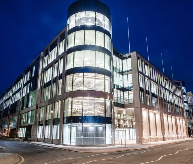 ConceptWall 50 Aluminium Façades, ConceptWall 86 Aluminium Façades, ConceptSystem 77 Aluminium Windows, ConceptSystem 68 Aluminium Windows and CW 50-FP Aluminium Façades - Office building Jersey Esplanade located in Jersey, United Kingdom