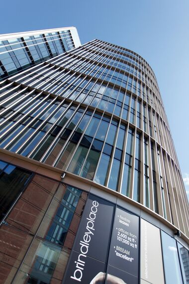ConceptWall 50 Aluminium Façades, Vision 50 Aluminium Doors, ConceptSystem 68 Aluminium Windows, ConceptWall 60 Aluminium Façades and ConceptSystem 68 Aluminium Doors - Office building Eleven Brindleyplace located in Birmingham, United Kingdom