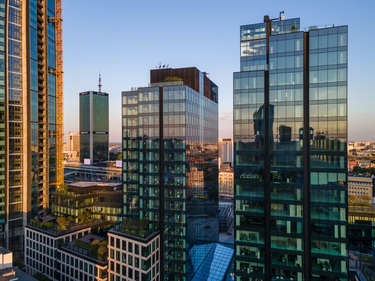 ConceptWall 50 Aluminium Façades, MasterLine 8 Aluminium Windows, CW 50-HI Aluminium Façades, CW 50-SC Aluminium Façades, MasterLine 8 Standard Aluminium Windows and MasterLine 8 Aluminium Windows - Varso 1 & 2 located in Warsaw, Poland