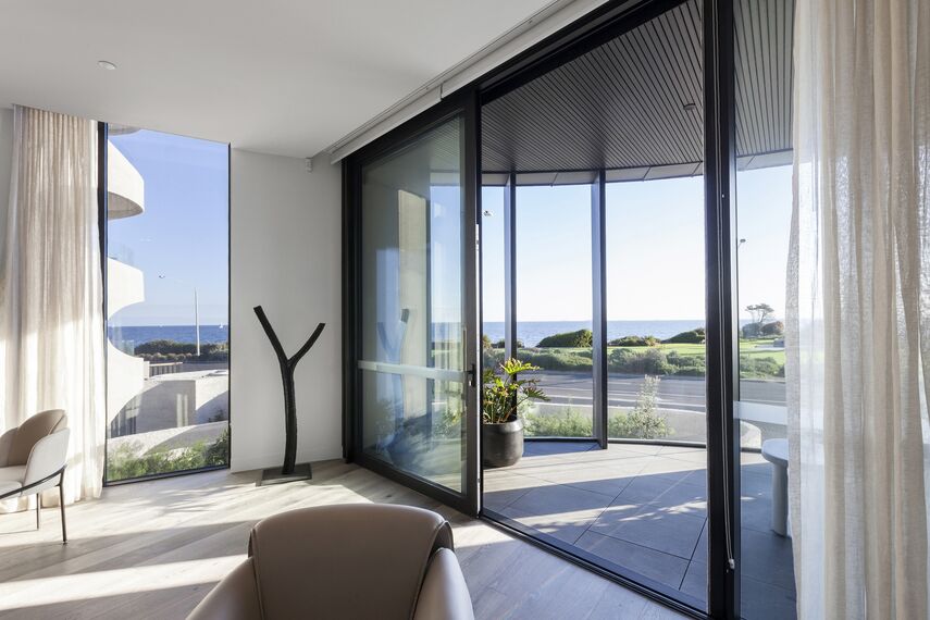 ConceptPatio 130 Aluminium Sliding & Folding Doors, ConceptWall 50 Aluminium Façades, SlimLine 68 Aluminium Windows and ConceptSystem 77 Aluminium Doors - The Esplanade located in Brighton, Australia