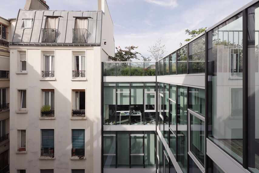 SlimLine 38 Aluminium Windows, SlimLine 38 Aluminium Doors and CW 50-SL Aluminium Façades - Villa Malevart located in Paris, France