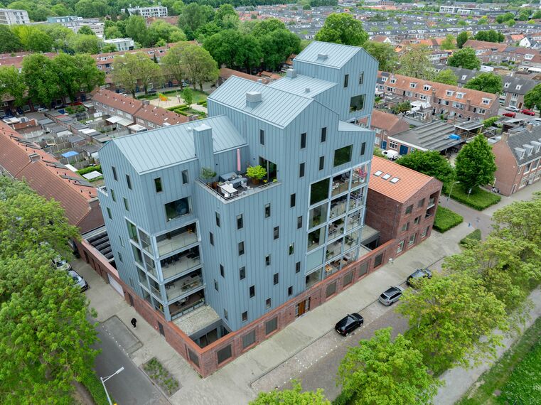 SlimLine 38 Aluminium Windows, ConceptPatio 130 Aluminium Sliding & Folding Doors and ConceptPatio 155 Aluminium Sliding & Folding Doors - Wolstad Piushaven located in Tilburg, The Netherlands