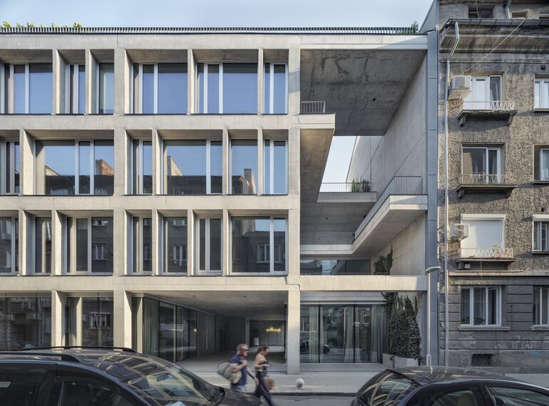 ConceptSystem 77 Aluminium Windows, ConceptPatio 155 Aluminium Sliding & Folding Doors, SlimPatio 68 Aluminium Sliding & Folding Doors, MasterLine 8 Aluminium Doors and CW 50-SC Aluminium Façades - MIR Office Building located in Sofia, Bulgaria