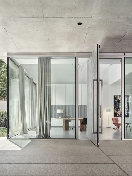 ConceptSystem 77 Aluminium Windows, ConceptPatio 155 Aluminium Sliding & Folding Doors, SlimPatio 68 Aluminium Sliding & Folding Doors, MasterLine 8 Aluminium Doors and CW 50-SC Aluminium Façades - MIR Office Building located in Sofia, Bulgaria