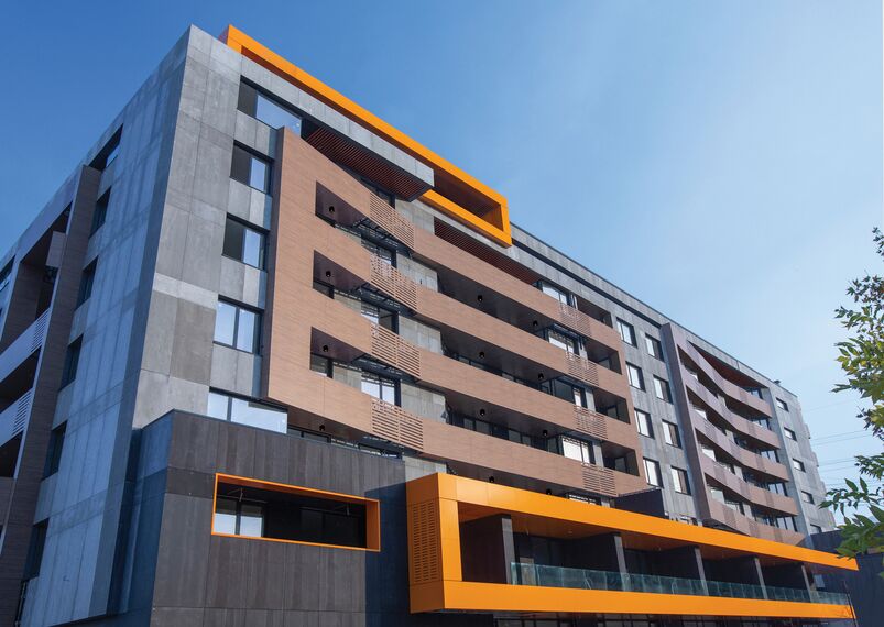 ConceptWall 50 Aluminium Façades, ConceptSystem 77 Aluminium Windows and CS 77 Panel Door Aluminium Doors - Apartmentcomplex Ruhouse located in Sofia, Bulgaria