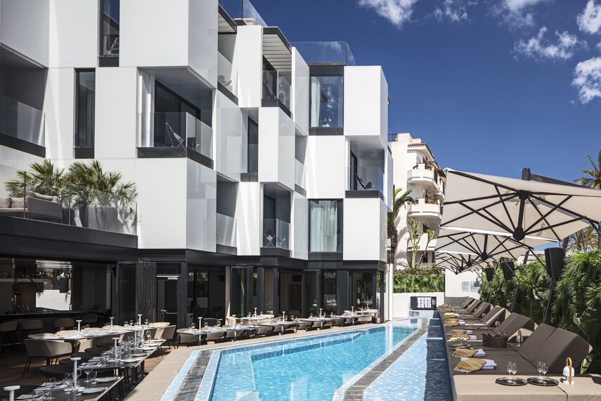 ConceptSystem 68 Aluminium Windows, ConceptFolding 77 Aluminium Sliding & Folding Doors and CS 77 Fire Proof Aluminium Doors - Hotel Sir Joan located in Ibiza, Spain