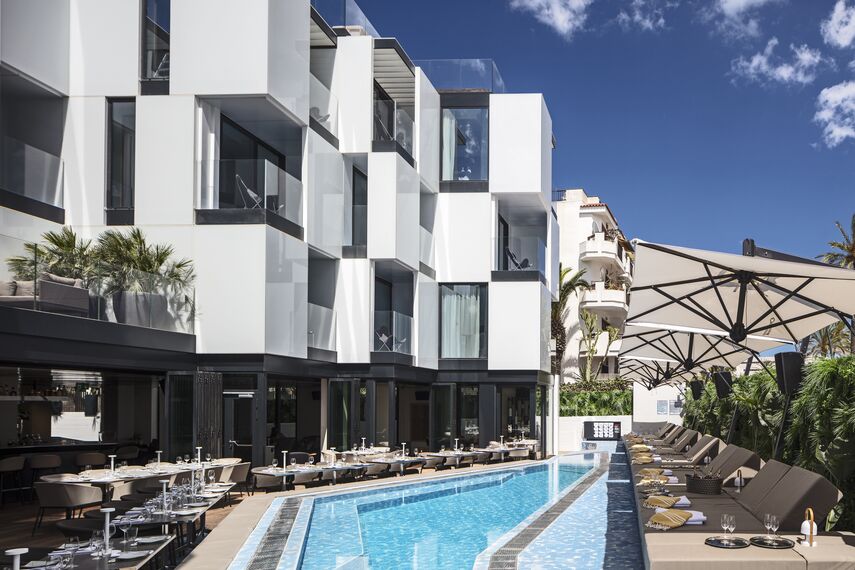 ConceptSystem 68 Aluminium Windows, ConceptFolding 77 Aluminium Sliding & Folding Doors and CS 77 Fire Proof Aluminium Doors - Hotel/Holiday complex Hotel Sir Joan located in Ibiza, Spain