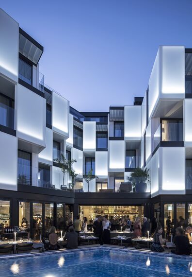 ConceptSystem 68 Aluminium Windows, ConceptFolding 77 Aluminium Sliding & Folding Doors and CS 77 Fire Proof Aluminium Doors - Hotel Sir Joan located in Ibiza, Spain
