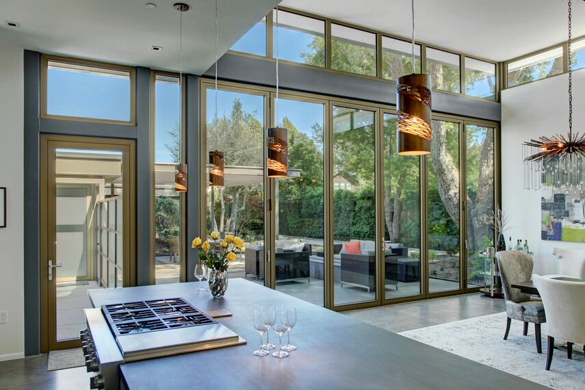 ConceptSystem 68 Aluminium Windows, ConceptFolding 77 Aluminium Sliding & Folding Doors and ConceptSystem 68 Aluminium Doors - Villa Modern Prairie House located in Sonoma Wine Country, United States of America