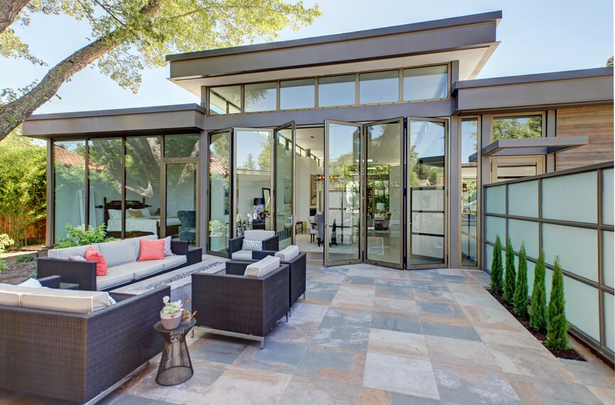 ConceptSystem 68 Aluminium Windows, ConceptFolding 77 Aluminium Sliding & Folding Doors and ConceptSystem 68 Aluminium Doors - Villa Modern Prairie House located in Sonoma Wine Country, United States of America