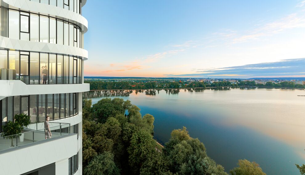 MasterLine 8-HI Aluminium Doors and CW 50-HI Aluminium Façades - Parus located in Ivano-Frankivsk, Ukraine