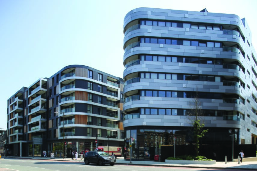 CS 86-HI (c) Cancelled Systems, ConceptWall 50 Aluminium Façades, ConceptPatio 130 Aluminium Sliding & Folding Doors, Vision 50 Aluminium Doors and ConceptSystem 77 Aluminium Windows - Apartmentcomplex Greenwich Square located in London, United Kingdom