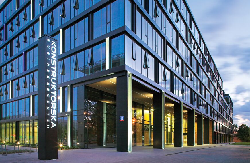 CW 50-HI Aluminium Façades - Business center Konstruktorska Business Centre located in Warsaw, Poland