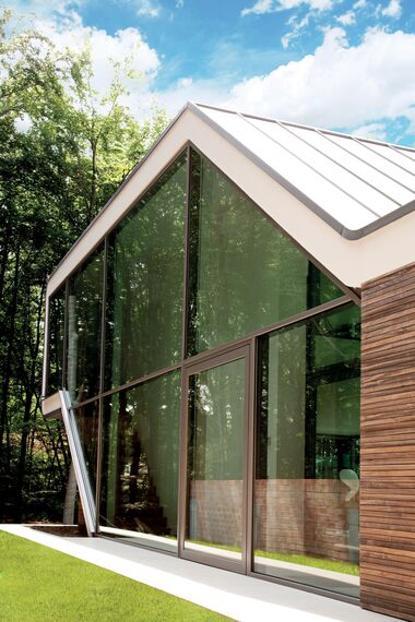 ConceptSystem 77 Aluminium Windows, ConceptSystem 77 Aluminium Doors, ConceptWall 50 Aluminium Façades, CS 86-HI (c) Cancelled Systems and CP 50 Aluminium Sliding & Folding Doors - Van Acker Sissau villa located in Loppem, Belgium