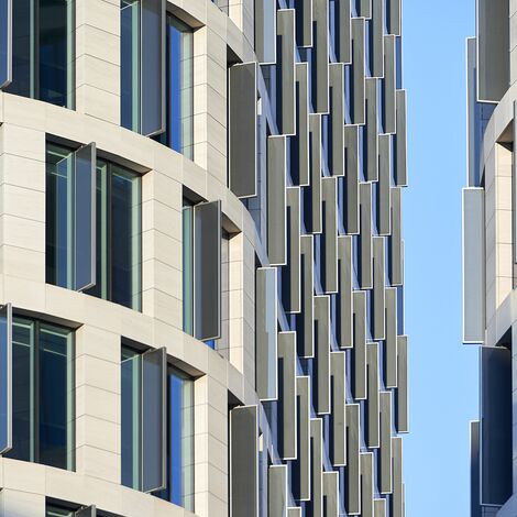 ConceptWall 50 Aluminium Façades, CW 65-EF Aluminium Façades, ConceptWall 86 Aluminium Façades, CW 86 Standard Aluminium Façades and CW 86-EF Aluminium Façades - Residental/Project Quatuor located in Brussels, Belgium