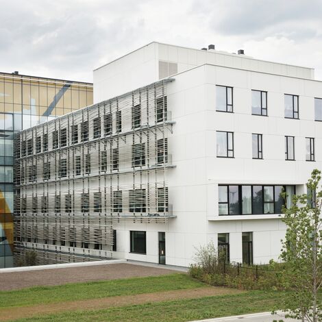 ConceptSystem 77 Aluminium Windows, BriseSoleil 100 Solar Shadings and CS 77 Fire Proof Aluminium Windows - AZ Sint Maarten located in Mechelen, Belgium