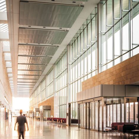 ConceptSystem 68 Aluminium Windows, ConceptSystem 59Pa Aluminium Windows and ConceptWall 50 Aluminium Façades - Congress center Qatar National Convention Centre located in Doha, Qatar