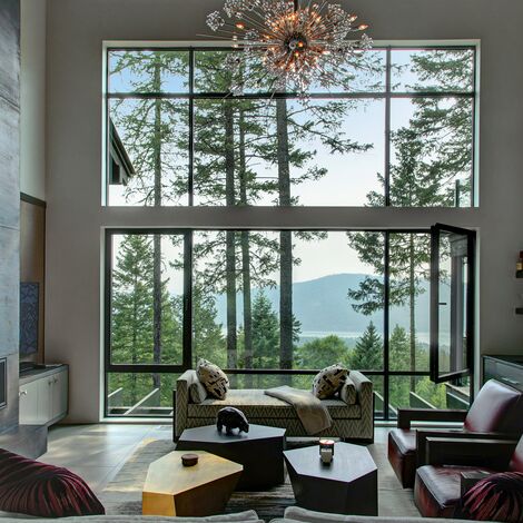 SlimLine 38 Aluminium Windows, ConceptFolding 77 Aluminium Sliding & Folding Doors, CS 77 Standard Aluminium Doors and CS 77 Aluminium Doors - Residental/Project Iron Horse located in Kalispell, United States of America