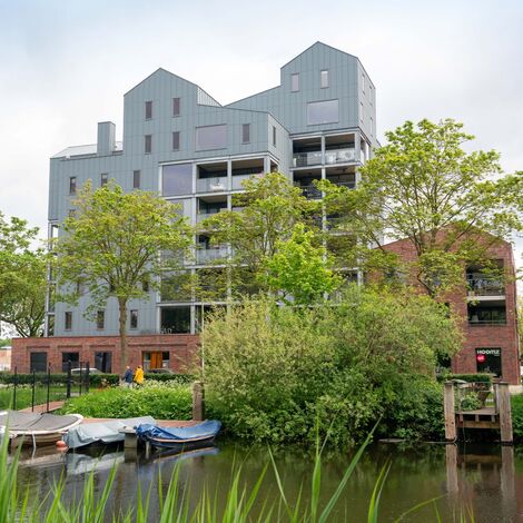 SlimLine 38 Aluminium Windows, ConceptPatio 130 Aluminium Sliding & Folding Doors and ConceptPatio 155 Aluminium Sliding & Folding Doors - Wolstad Piushaven located in Tilburg, The Netherlands