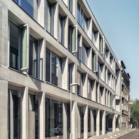 ConceptSystem 77 Aluminium Windows, ConceptPatio 155 Aluminium Sliding & Folding Doors, SlimPatio 68 Aluminium Sliding & Folding Doors, MasterLine 8 Aluminium Doors and CW 50-SC Aluminium Façades - MIR Office Building located in Sofia, Bulgaria