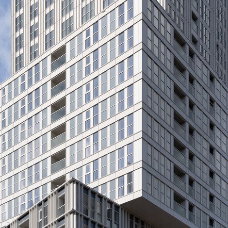 ElementFaçade 7 Aluminium Façades, MasterLine 8 Aluminium Windows and MasterLine 8 SoftTone Aluminium Windows - Eurostaete located in Eindhoven, The Netherlands