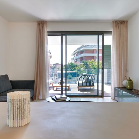 BriseSoleil 40 Solar Shadings, SlimPatio 68 Aluminium Sliding & Folding Doors and CS 77 Hidden Vent Aluminium Windows - Residental/Project Palazzo Arbà located in Genoa, Italy